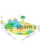 Водна площадка за деца Little Dino 191 x 152 x 58 см с пързалка и пръскачка Intex